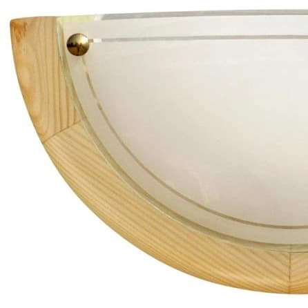 Skandynawski kinkiet półokrągły Standard 11-32440 Candellux drewniany biały