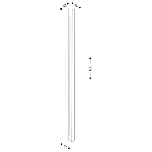LAMPA ścienna OTARU 8088 Shilo prostokątna OPRAWA łazienkowa KINKIET listwa LED 19,2W 3000K IP44 belka czarna