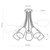 Sufitowa lampa wielopunktowa Wire 1712 TK Lighting dziecięca wielokolorowa