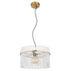 Zwisowa lampa szklana GORLEY 15698HM glamour złota przezroczysta
