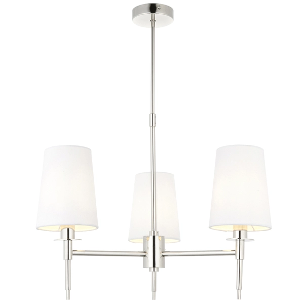 Wisząca lampa abażurowa L&-199455 Light& hampton biała nikiel