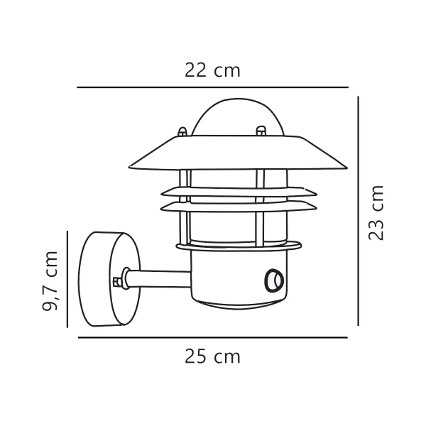 Zewnętrzna lampa z czujnikiem Blokhus 25031030 IP54 retro miedziany