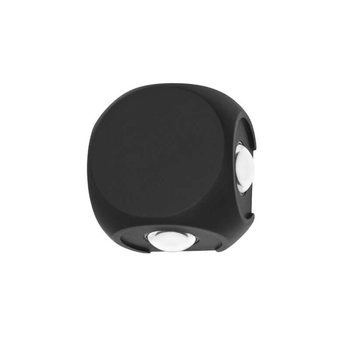 Elewacyjna lampa ogrodowa Porso kostka LED 4W czarna
