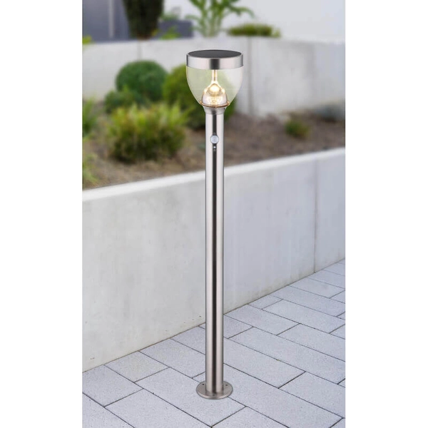 Słupek ogrodowy Solar 33437 Globo LED 6W 3000K czujnik ruchu IP44 srebrny