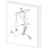 Skandynawska LAMPA ścienna FIX WALL 08208/01/31 Lucide metalowa OPRAWA kinkiet biały drewno