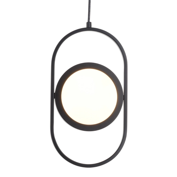 Salonowa lampa wisząca Elipse 60217A-S LED 12W 3000K okrągła czarny mat