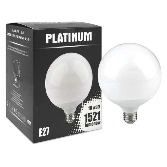 Żarówka SANICO 305626 Polux E27 G125 LED 16W 3000K 1521 lm 230V kulka biała ciepła