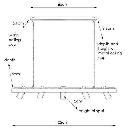 Regulowana LAMPA wisząca TORINO 107784 Markslojd reflektorowa OPRAWA metalowy ZWIS listwa czarna