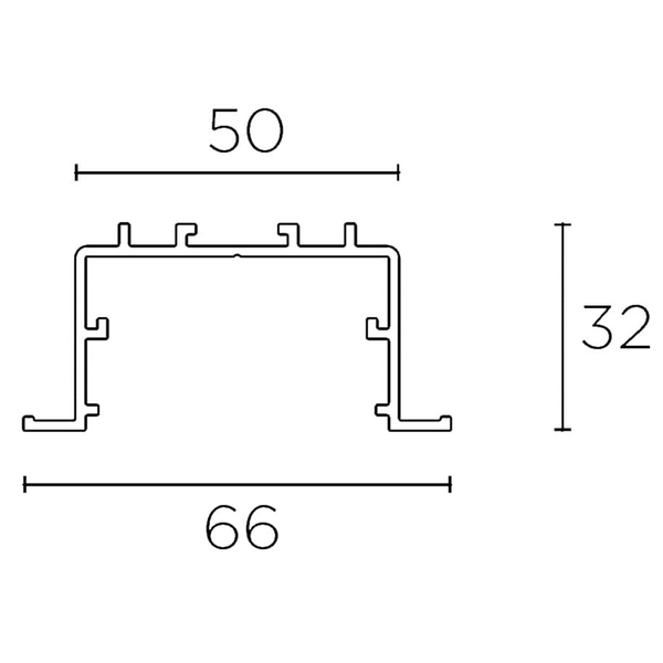 Podtynkowa lampa Lupinus 2120005102-1 Elkim LED 24W 3000K liniowa biała