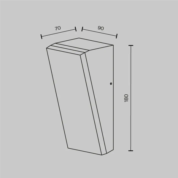 Lampa ścienna na elewację Brick O436WL-L10GF3K1 LED 10W 3000K IP54 grafit