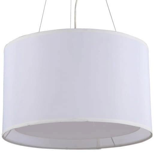 Abażurowa lampa wisząca MILK LP-021/4P WH Light Prestige minimalistyczna oprawa zwis okrągły biały