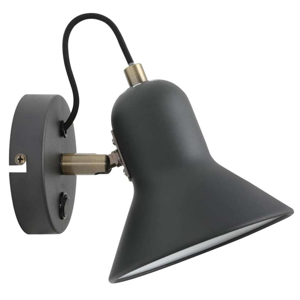 Industrialna LAMPA ścienna ASTAMA LP-1122/1W BK Light Prestige metalowa OPRAWA kinkiet regulowany czarny