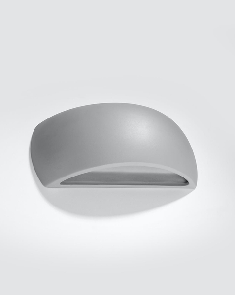 LAMPA ścienna SL.0875 półokrągła OPRAWA ceramiczny kinkiet szary
