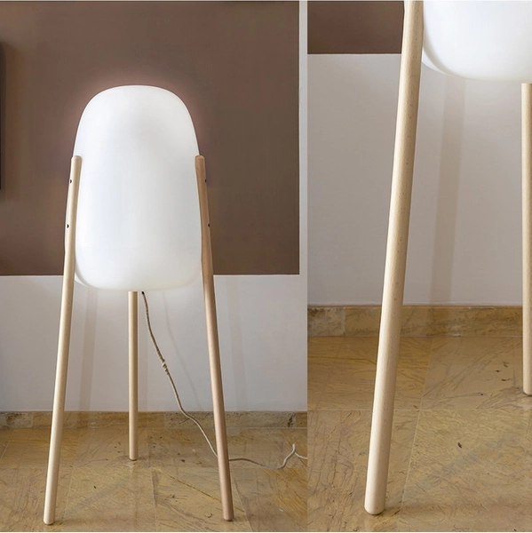 Zewnętrzna lampa ogrodowa Rocket LUMRCK145SSNW biała