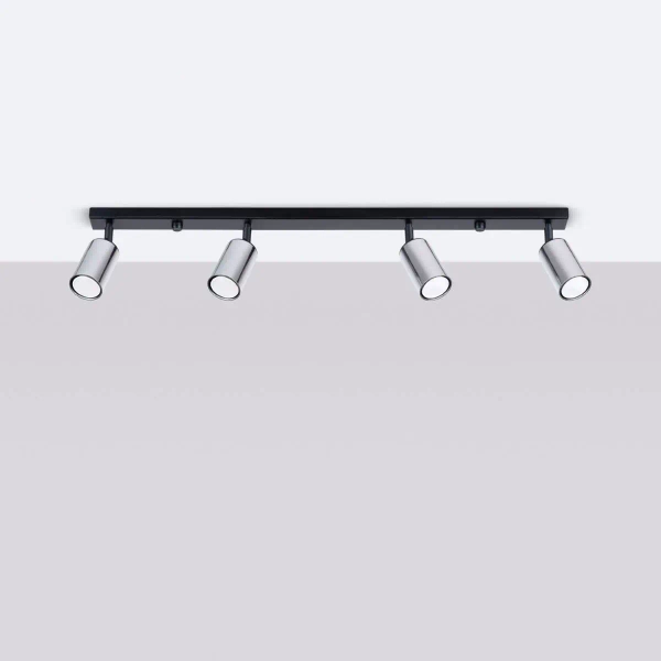 Lampa sufitowa na listwie Winx SL.1371 Sollux tubki chrom czarny