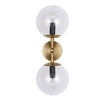 Loftowy kinkiet złoty DORADO LP-002/2W Transparent Light Prestige szklane kule balls