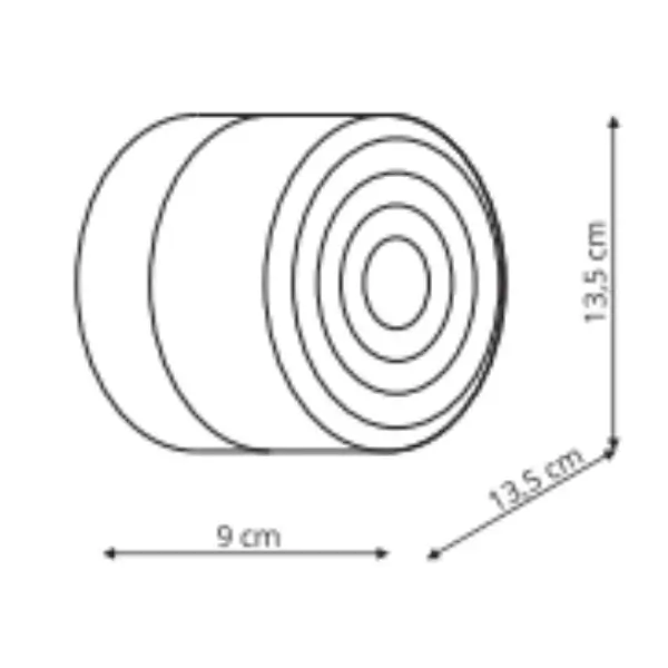 Minimalistyczna ścienna lampa Orria LP-5476/1W AM LED 6W CCT bursztynowy