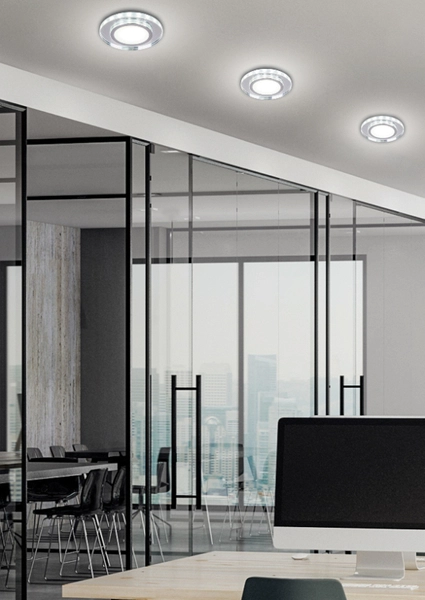 Wpuszczana lampa sufitowa 2273693 podstropowa LED 10W 6500K chrom