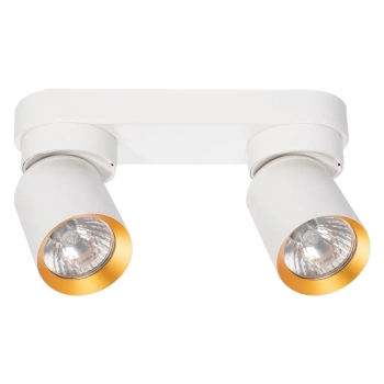 Podwójna lampa sufitowa ANDY ML9934 do salonu biało złoty