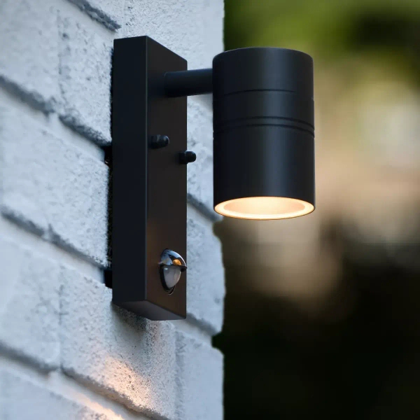 Lampa ścienna balkonowa ARNE-LED 14866/05/30 Lucide IP44 tubka czarna
