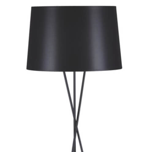 Salonowa lampa podłogowa Remi K-4353 z abażurem czarna