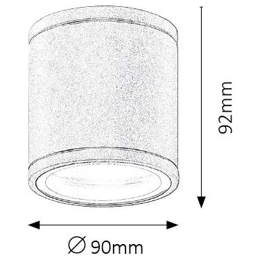 Downlight LAMPA sufitowa stropowa AKRON 8150 Rabalux okrągła OPRAWA elewacyjna tuba zewnętrzna IP54 grafitowa