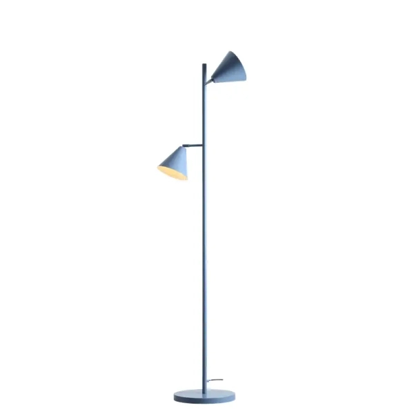Stożkowa lampa podłogowa FORM 1108A16_2 do sypialni niebieska