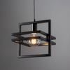 Czarna lampa wisząca Merci metalowy zwis do przedpokoju