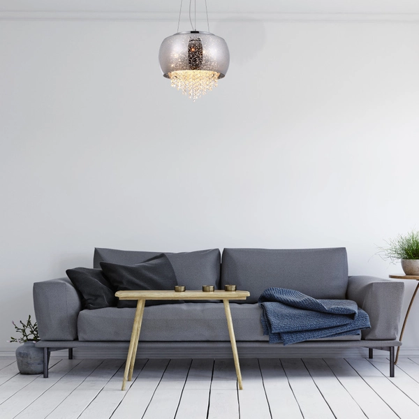 LAMPA wisząca STARLIGHT ML241 Milagro szklana OPRAWA glamour ZWIS z kryształkami galaktyka crystal chrom