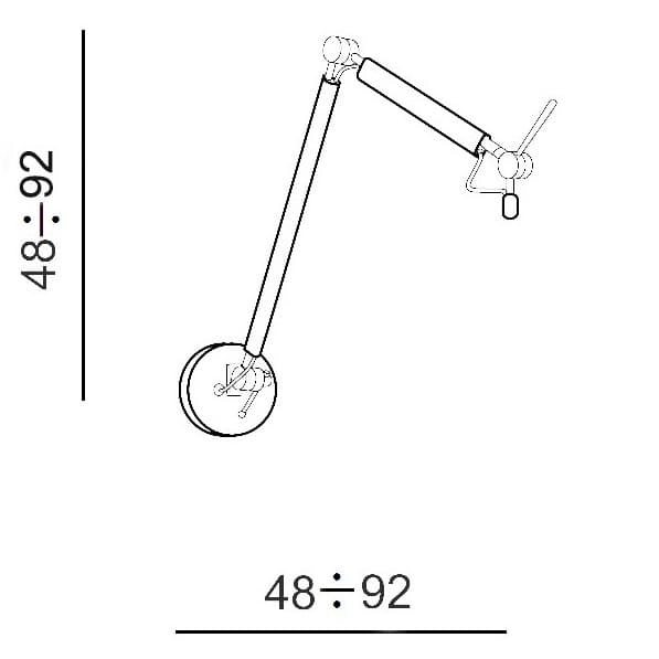 Stelaż do lampy ściennej Zyta AZ1844 Azzardo na wysięgniku chrom