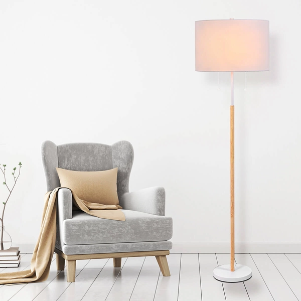 Stojąca lampa podłogowa Fogo LP-0304/2F WH Light Prestige do salonu biała