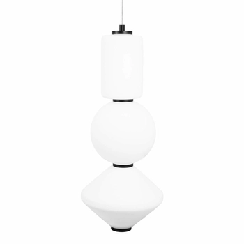 Ledowa lampa wisząca Akiko do przedpokoju 23W 3000K czarna biała