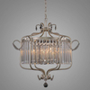 Żyrandol LAMPA wisząca RINALDO PND-33057-6-CH.S Italux OPRAWA glamour z kryształkami ZWIS na łańcuchu srebrny szampański