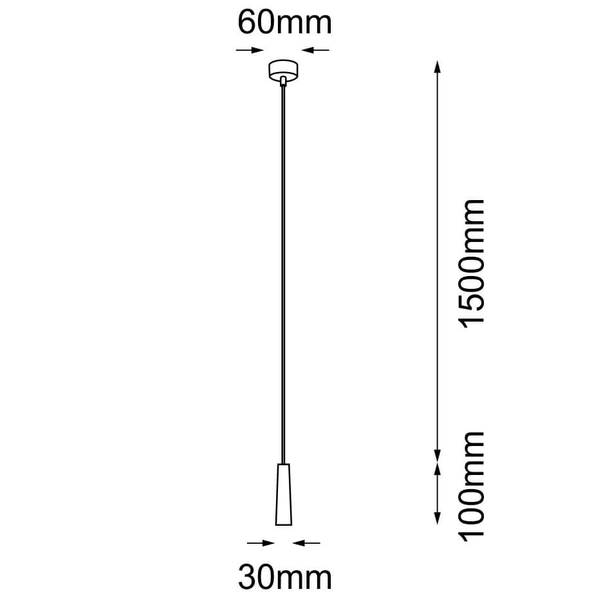 Wisząca lampa podłużna Sura 5120 Shilo tuba do gabinetu czarna