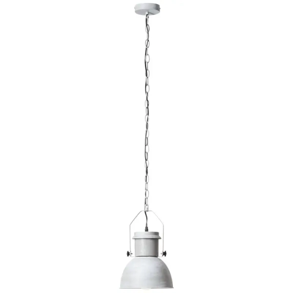 Łańcuchowa lampa wisząca Salford 93590/70 kopuła metalowa szara