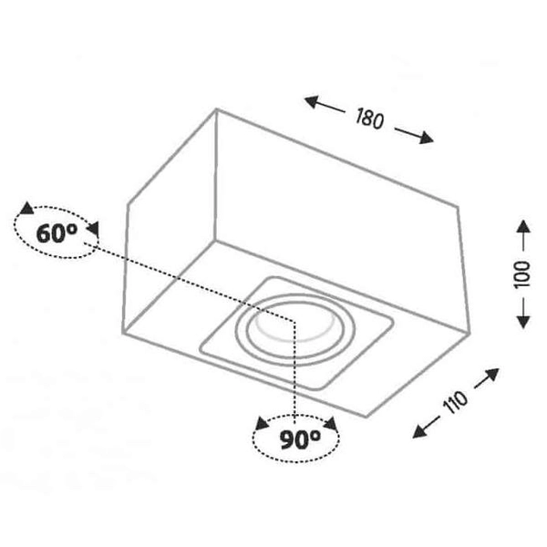 Spot LAMPA sufitowa SETO 7085 Shilo natynkowa OPRAWA łazienkowa biała