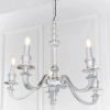 Klasyczna lampa wisząca Finsbury 73598 na łańcuchu świecznikowa srebrna