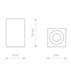 Nowoczesna lampa downlight BRAVO 8365 czarny spot prostokątny