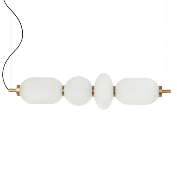 Żyrandol kulisty Nico PND-8545-4H-AB-WH LED 18W 3000K biały