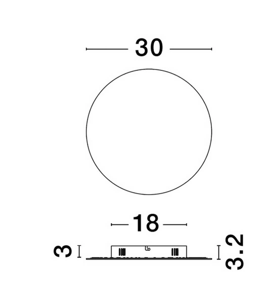 Okrągła lampa ścienna Chica nowoczesna LED 22,5W czarna