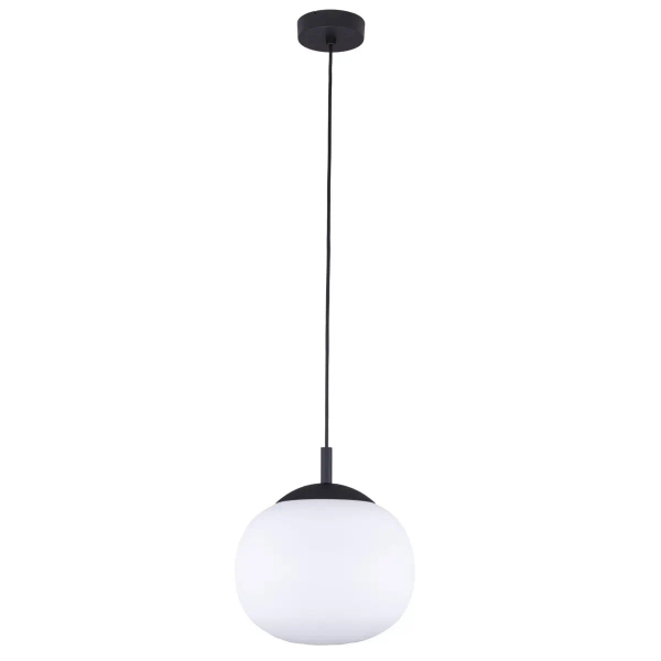 Sypialniana lampa wisząca VIBE 4759 szklana kula czarny biały