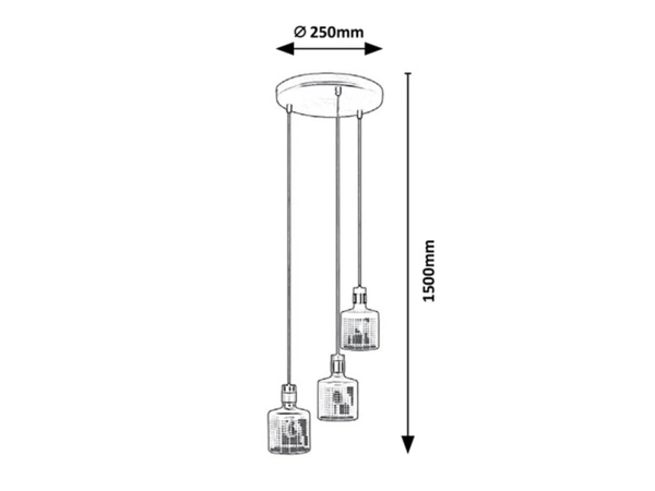 LAMPA wisząca ALBERTA 5092 Rabalux metalowa OPRAWA zwis kaskada biała złota