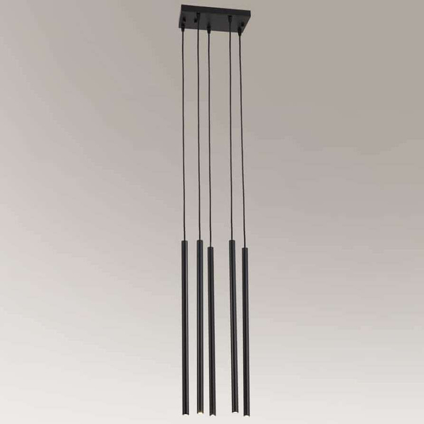 Wisząca LAMPA loftowa KOSAME 7848 Shilo metalowa OPRAWA tuby ZWIS industrialny czarny