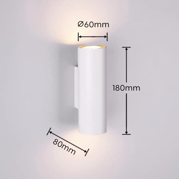 Lampa do minimalistycznych wnętrz MARLEY 212400201 biała tuba 2xGU10