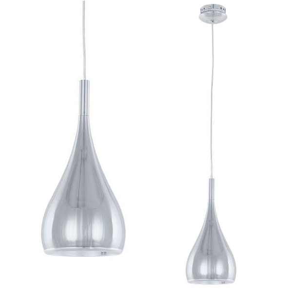 Łezka LAMPA wisząca ANON CHROM MA01986C-001 CH Italux metalowa OPRAWA zwis kropla chrom