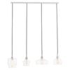 LAMPA wisząca LONGIS 10523409 Kaspa metalowa OPRAWA listwa ZWIS szklany przezroczysty