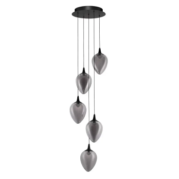 Nowoczesna sufitowa lampa VAZENDO LE45117 LED 30W 3000K czarny szary
