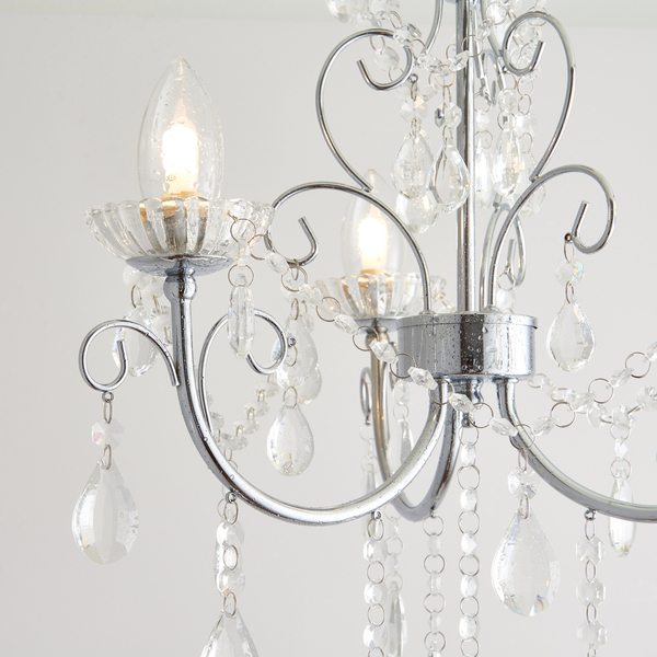 Żyrandol glamour kryształ Tabitha 61251 Endon łazienkowy IP44 chrom