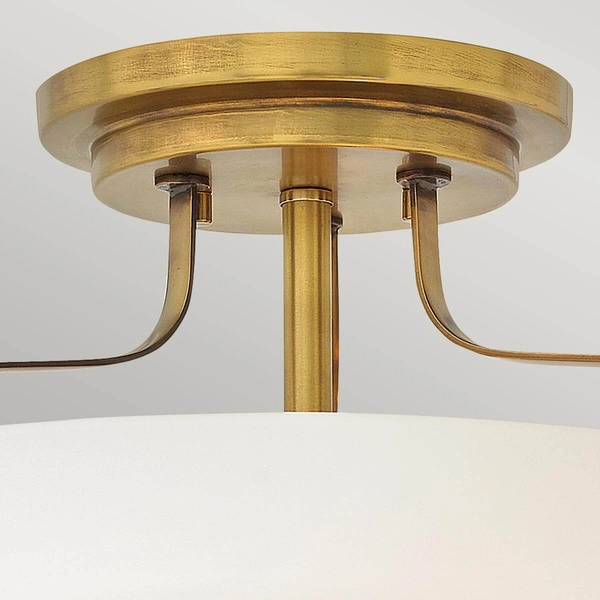 Natynkowa lampa Harper HK-HARPER-SFS-HB Hinkley szklana biały mosiądz