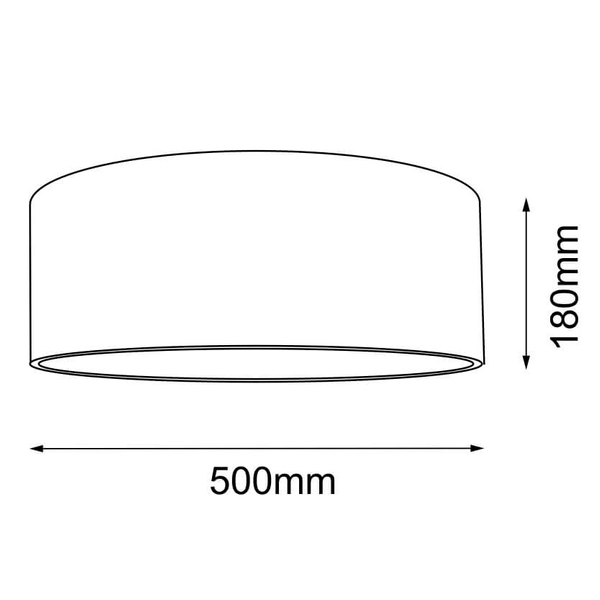 Abażurowa lampa sufitowa Lamego 1086 Shilo owalna do jadalni szara
